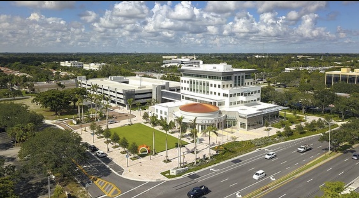 Aerial view of Coral Springs City Hall, Coral Springs FL